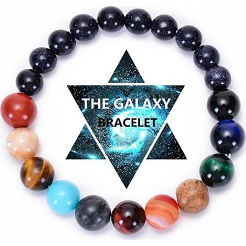 WWLB 2020 Eight Planets Bead Bracelet Men Natural Stone Universe Yoga Chakra Solar System Bracelet for Men Jewelry Drop Shipping