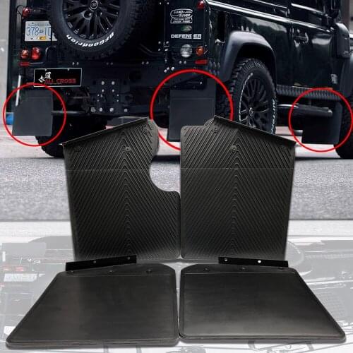 For land rover defend 90 Mudguard Front Rear Wheel Black Plastic Mud Flaps Mud Guard Car Fender