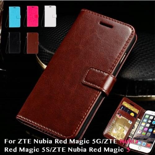 PU Leather Flip Case For ZTE Nubia Red Magic 5G Case Wallet Cover For ZTE Nubia Red Magic 5S ZTE Nubia Red Magic 5 Business Case