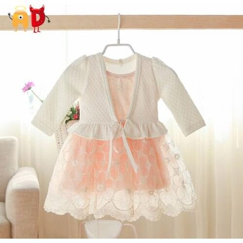 AD New Baby Dress Elegant Spring Girls Princess Children Clothing Toddler Kids Outfit