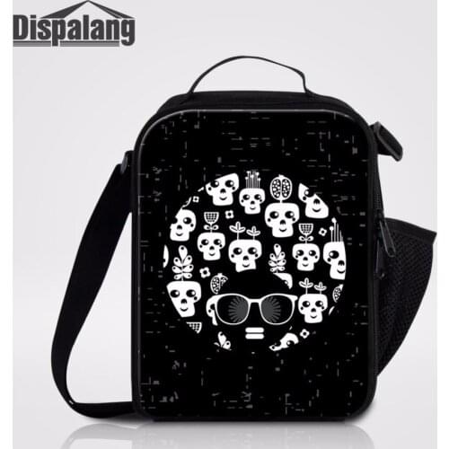 Dispalang Insulated Lunch Cooler Bag With Shoulder Straps Face Painted Children Picnic Food Bag Handbag Reusable Lunch Container
