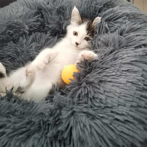 Cat Dog Bed House Soft Long Plush Best Pet Cat Bed For Cats Basket Pet Products Cushion Dog Pet Bed Mat Cat House Animals Sofa