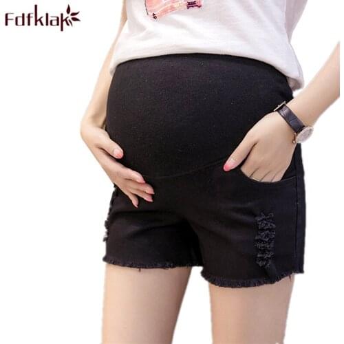 Fdfklak Maternity Pants Shorts for Pregnant Women Elasticity Waist Pregnancy Short Pant Summer Ladys Pants Maternity Clothes