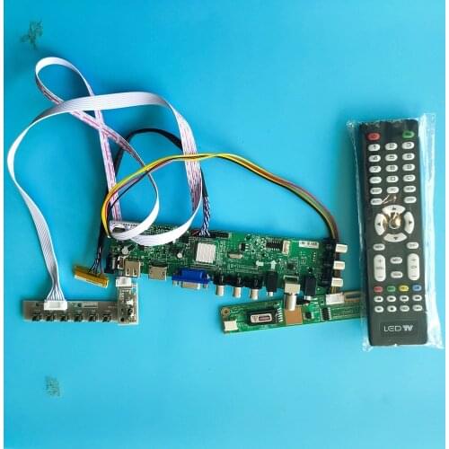 Kit For LTN154MT02 DVB-C DVB-T Digital HDMI 30pin 1 CCFL LCD remote TV VGA USB AV 1680X1050 Panel Controller board 15.4"