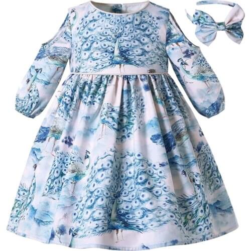 Pettigirl Pretty Vintage Little Girls Dresses Boutique Birthday Outfits for 2 3 4 5 6 8 10 12 Year Old Kids with Hairband