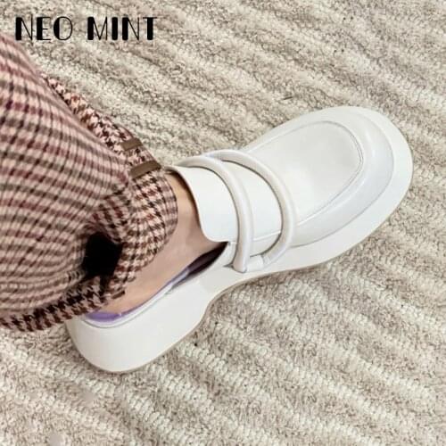 2021 Women Punk Slippers Outdoor 5CM Platform Flat Shoes Woman Round Toe Female Casual Lolita Flats Fashion Mix Color Mules