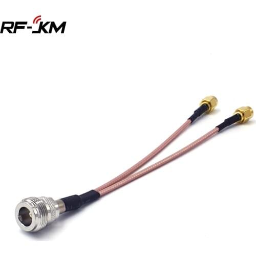 N Female Bulkhead To 2*SMA Male Plug RG316 Pigtail Cable RF Coaxial Cables Jumper Cable 15cm