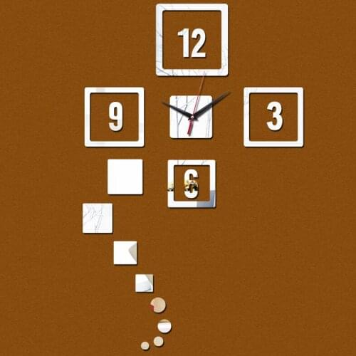 New 3D BEST wall clock Home decoration DIY mirror fairy wall clocks childrens novelty wall art watch deocr