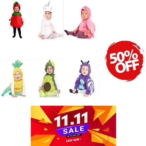 Baby girl clothes cartoon unicorn animal Fruit Halloween Cosplay Costume newborn boy outfit christmas gift infant clothing set