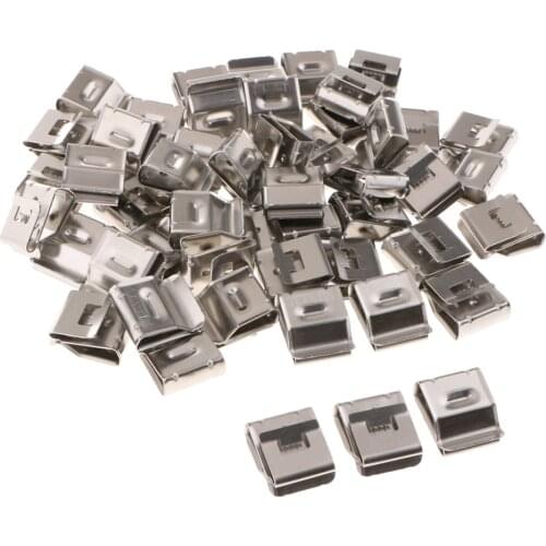 Authentic 7.09x0.79'' 50PC/ PACK PV Quality Stainless Steel Wire Solar Panel Cable Fastener Clips securely Management
