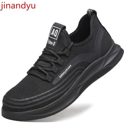 Labor Shoes Sandals Mens Summer Breathable Deodorant Steel Casual Anti-smash Anti-slip Women Work Safety Shoes Black Sneakers
