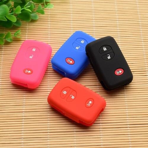 10 units silicone key fob case cover skin for TOYOTA RAV4 Land Cruiser Camry Highlander Crown Prado Prius avensis