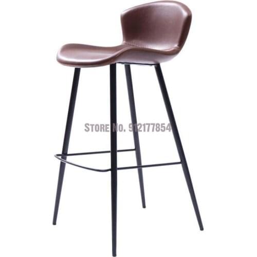 Nordic Modern Minimalist Bar Stools Household High Stools Restaurant Front Desk Leisure Bar Stool Iron Bar Chair