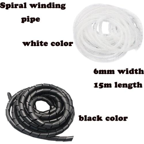 Spiral wrapping band 6mm 20m/roll Hose protection wire case management fixed bundle of wire Protection Wire Winding pipe tube