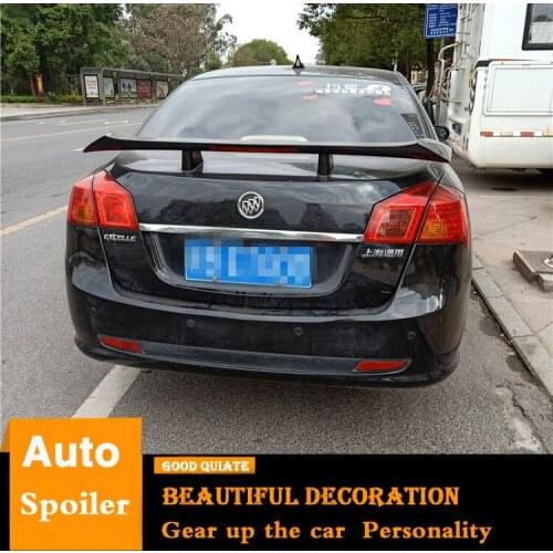 For 2008-2014 Buick Excelle Spoiler With brake lights ABS Material Car Rear Wing Primer Color Trunk Rear Spoiler decoration 13