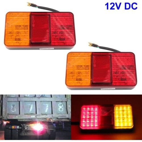 1 Pcs 12V Waterproof Car Truck LED Rear Tail Light Warning Lights Lamp for Caravan Trailer Truck Lorry Boats New