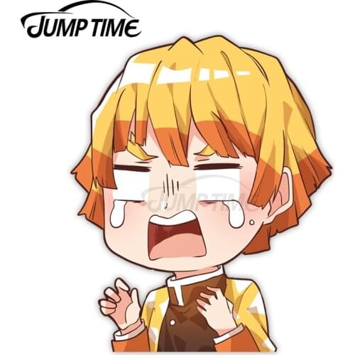 Jump Time 13 x 8.6cm Car Decor Zeni Cartoon Avatar Car Stickers Trunk Laptop Camper Windows Waterproof Vinyl 3D Accessories