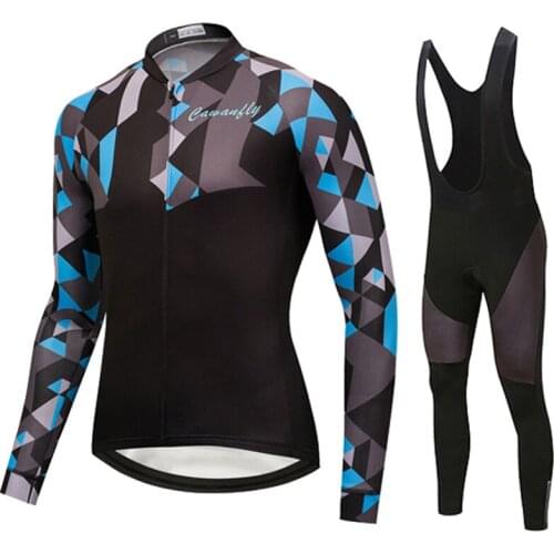 Women Cycling Jersey Long Sleeves Road Cycling Clothes Spring Autumn Breathable Long Sleeves Bicycle Ladies' Jersey set