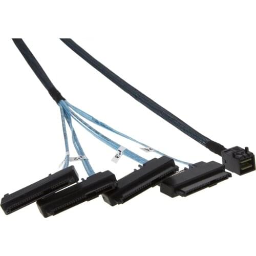 1-5 PCS SFF-8643 To 4 SFF-8482 Cord SAS Sata Cable Internal Mini SAS SFF-8643 to 4 X 29 Pin SFF-8482 with SAS 15 Pin Power Port