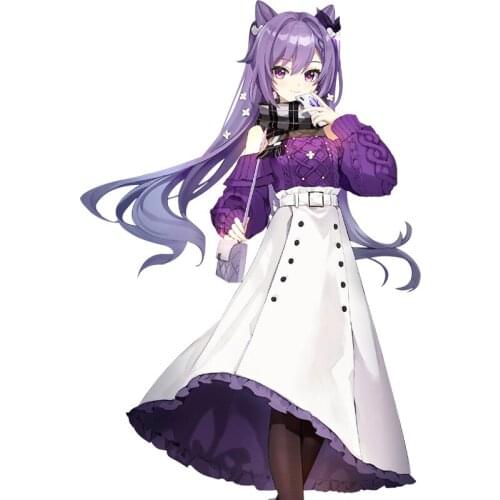 1 Deposit =$6 Coupon Ireli H Store Genshin Impact Keqing Cosplay Costume Ke qing Daily Dress female