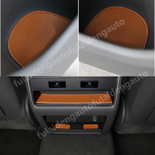 13pcs For Porsche Cayenne 2018-2021 PU Leather Non-slip Door Slot Pad Cup Holder Mats Car Accessories