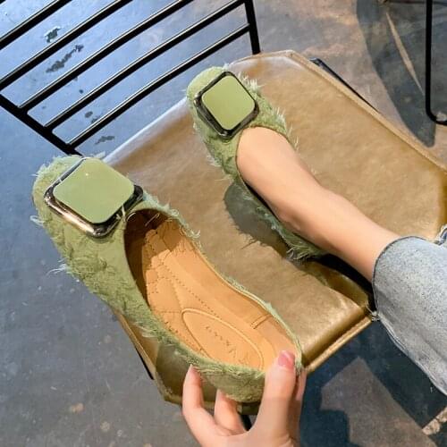 2020 Sell Well Women Shoes Fashion Metal New Flat Shoe Lightweight Breathable Ladies Lazy Loafers Casual Female Footwear W38-58