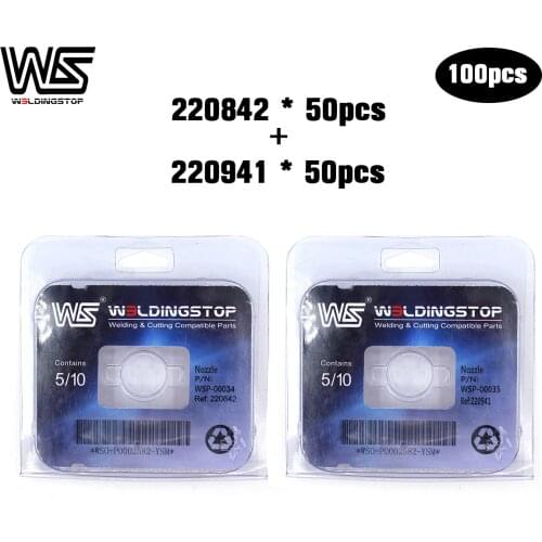 220941 nozzle 45A 50pcs 220842 electrode 50pcs plasma cutter torch consumable Free Shipping PKG/100