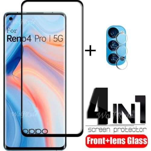 4-in-1 For OPPO Reno 4 Pro 5G Glass For Reno 4 Pro 5G Phone Flim Protective Glass Screen Protetor For Reno 4 Pro 5G Lens Glass