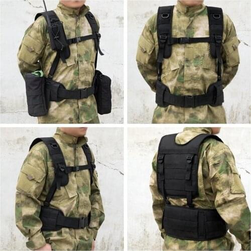 Army Fans Molle Tactical Vest Belt Outdoor Sports Climbing Hunting Combination Waistband Waist Bag Military Clothes Accessory