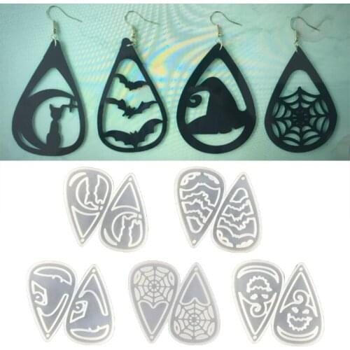 Shiny Toadstool Mushroom Earrings Epoxy Mould Keychain Pendant Silicone Mould DIY Crafts Jewelry Necklace Mould