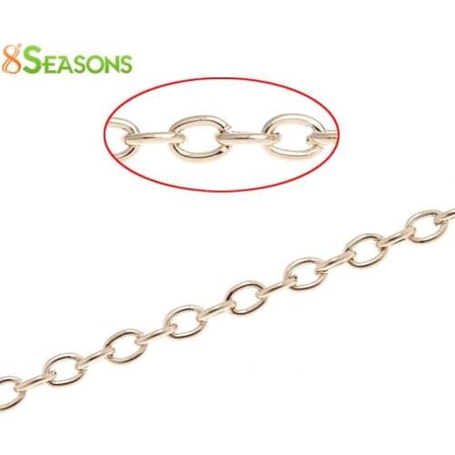 8SEASONS Link-Opened Cable Chains Findings rose gold color 3.5mm x 3mm,10M (B32550)