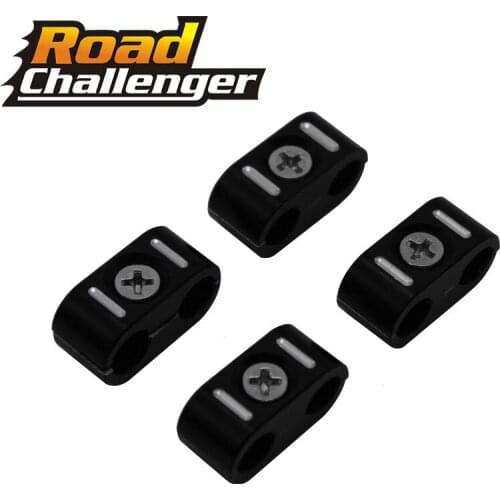 Black Motorcycle Brake Throttle Cable Clips Clamps 4pcs For Harley For Honda For Yamaha For Kawasaki Universal