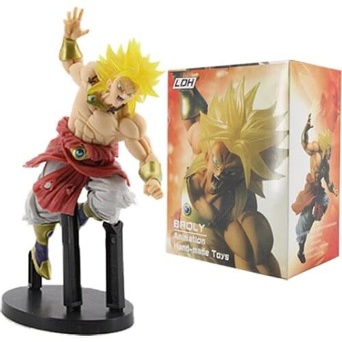 Brand new anime Dragon Ball Super Saiyan Super Showdown Broly Action Figure Childrens Gift Collectible Toy Model Decoration19CM