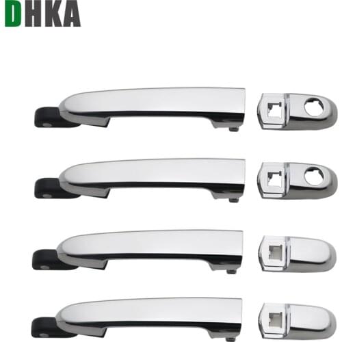 DHKA CHROME EXTERIOR DOOR HANDLE FOR HYUNDAI Accent 07-11 2007 2008 2009 2010 2011 FR:82660-1E000 FL:82650-1E000 RR:83660-1