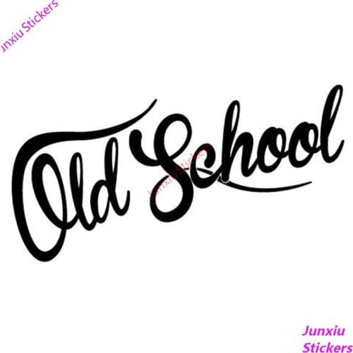 Interesting OLD SCHOOL Car Sticker Accessories Car Styling Decal Vinyl Car Window Cover Scratches Waterproof PVC 17cm*9cm
