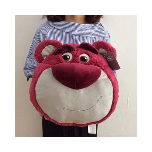Toy Story 3 Strawberry Bear Lotso High Quality Plush Pillow Cushion Soft Stuffed Animal Doll Lady Hold Pillow Girl Friend Gift