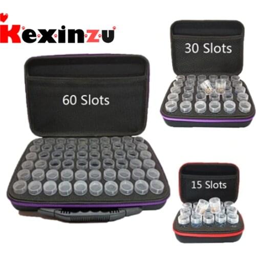 15/30/ 60 Bottles Diamond Painting Cross Stitch Accessories Box Container Daimond Storage Full Square 5D Embroidery Mosaic