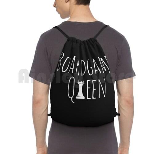 Boardgame Queen Backpack Drawstring Bag Riding Climbing Gym Bag Boardgame Board Game Boardgames Queen Gambit King Chess