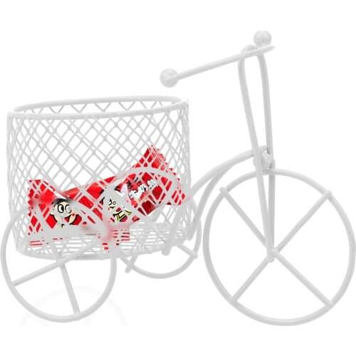 Creative Candy Rack Jewelry Container lron Tricycle Car Rack Flower Basket Vase Storage Sponge Storage Home Decor