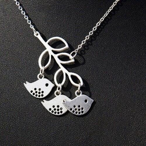 70% Hot Sell Women Fashion Cute Leaf Bird Owl Love Pendant Clavicle Necklace Jewelry Charm Chain Gift for Party