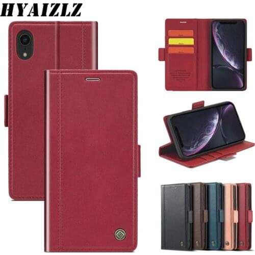 Luruxy PU Leather Case for iPhone 12 11 Pro Max Mini XR XS SE 2020 7 8 Plus Flip Wallet Cover New Classic Solid Color Phone Etui