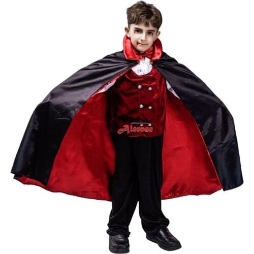 Boys Gothic Scary Vampira Cosplay Costume Kids Children Outfits Halloween Party Costume