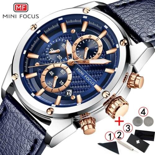 Men Watch 2019 MINI FOCUS Fashion Sport Quartz Clock Mens Watches Top Brand Luxury Waterproof Chronograph Mens Wrist Watch 2019