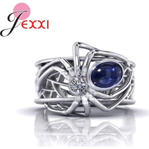 New Design Girl Bridal Finger Rings Hollow Cubic Zircon 925 Sterling Silver Jewelry for Women Metal Knuckle Ring Joyas