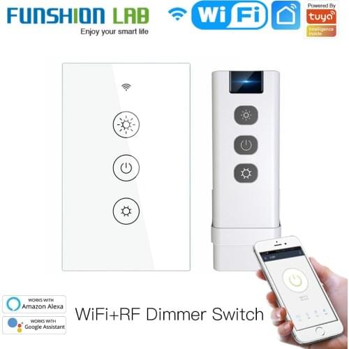 New WiFi RF Smart Light Dimmer Switch 2/3Way Muilti-Control Smart Life/Tuya APP Control Works with Alexa Google Voice Assistants