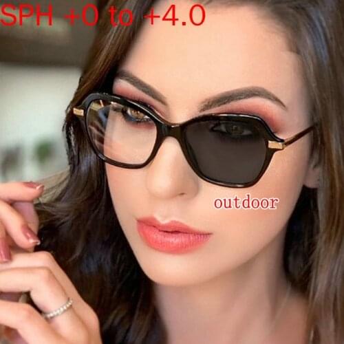 New Progressive Multi Focus Reading Glasses Diopter Women Brand Designer Full-frame Photochromic Lens Presbyopic Glasses NX