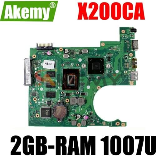 X200CA original mainboard for ASUS X200CA X200C with 2GB-RAM 1007U Laptop motherboard
