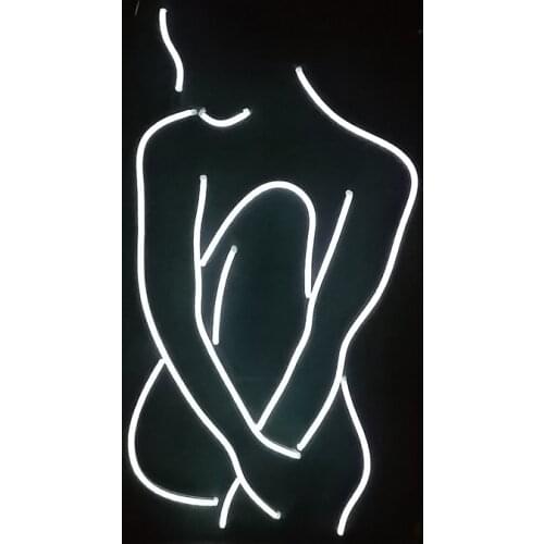 Custom Outdoor Led Sexy Neon Sign Human Body Womans Visual Art Club Wall Hanging Flexible Lighting for Sign Decor White forRoom