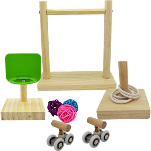 Bird Train Toy Set Ferrule Stand Shooting Toy Parrot Fun Toy