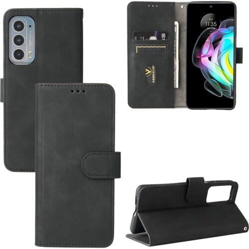 For Moto Edge 20 Luxury Flip Skin Texture PU Leather Card Slots Wallet Stand Case For Motorola Edge 20 Pro Lite Phone Bag